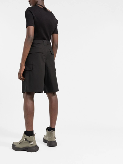 Shop Off-white Buckled Cargo Shorts In Black