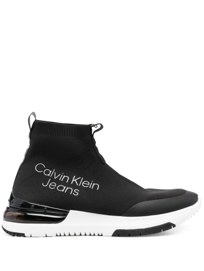 Shop Calvin Klein Jeans Est.1978 Side Logo-print Detail Sneakers In Black
