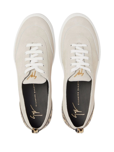 Shop Giuseppe Zanotti Zenas Low-top Sneakers In White