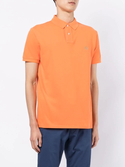 Shop Polo Ralph Lauren Polo Pony Polo Shirt In Orange