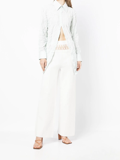 Shop Dion Lee Net-panel Suspend Trousers In White