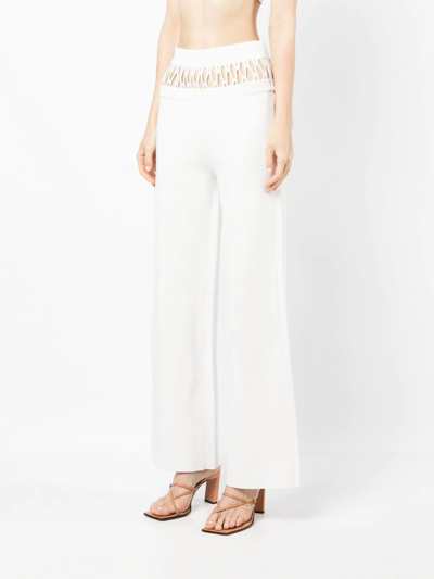 Shop Dion Lee Net-panel Suspend Trousers In White