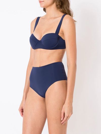 Shop Isolda Marinho High-waisted Bikini Set In Blue