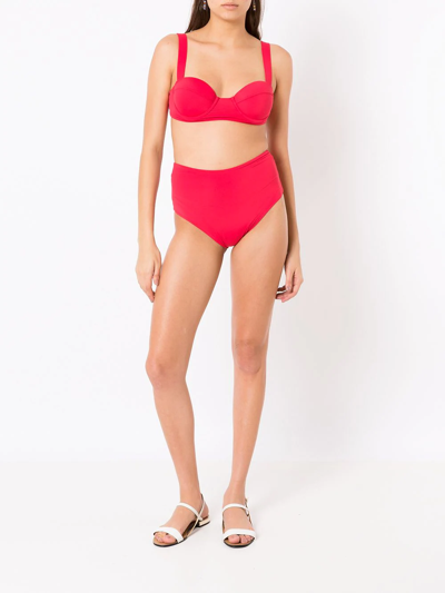 Isolda Vermelho High-waisted Bikini Set In Red