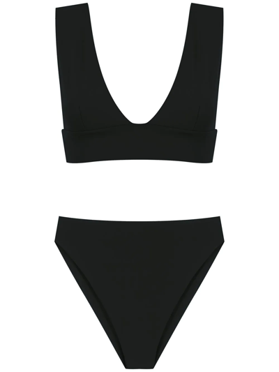 Shop Isolda Cut-out Bikini Set In Black