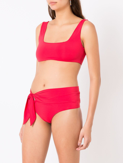 Isolda Vermelho Side-tie Bikini Set In Red