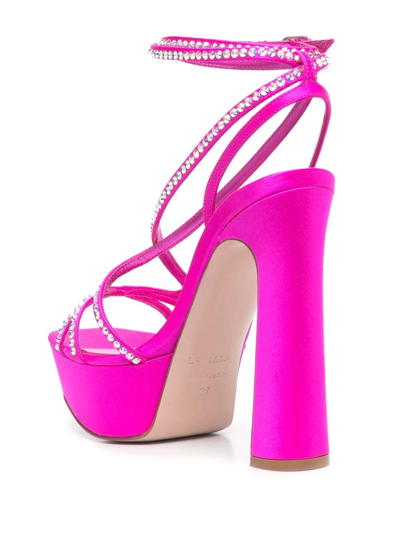 Shop Le Silla Belen Rhinestone-embellished Sandals In Pink