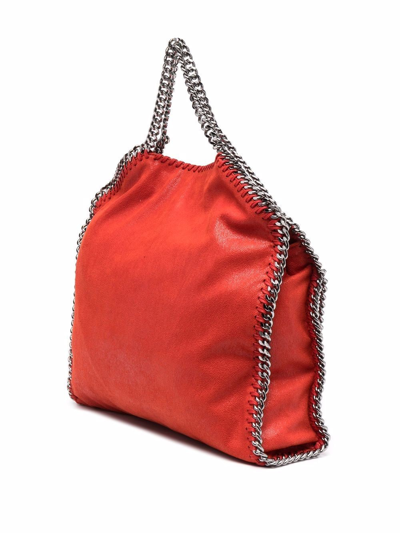 Shop Stella Mccartney Falabella Tote Bag In Orange