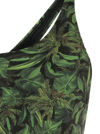 Isolda Coqueiral One-shoulder Swimsuit In Green