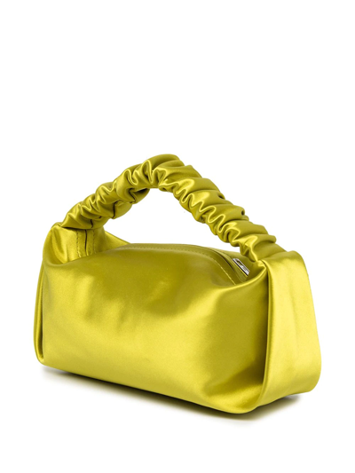 Shop Alexander Wang Scrunchie Satin Mini Bag In Green