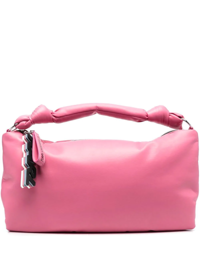 Shop Karl Lagerfeld K/knotted Shoulder Bag In Rosa