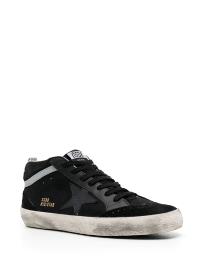 Shop Golden Goose Mid-star High-top Sneakers In Black