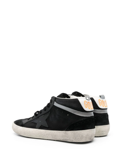 Golden Goose Mid-star High-top Sneakers In Black