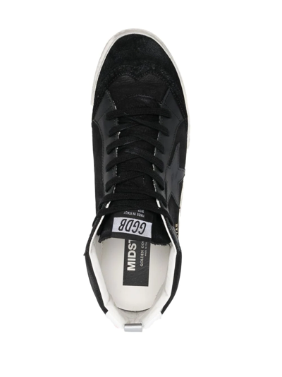 Golden Goose Mid-star High-top Sneakers In Black