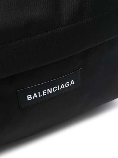 Shop Balenciaga Explorer Logo-patch Backpack In Black