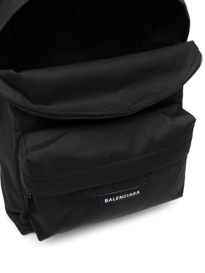Shop Balenciaga Explorer Logo-patch Backpack In Black