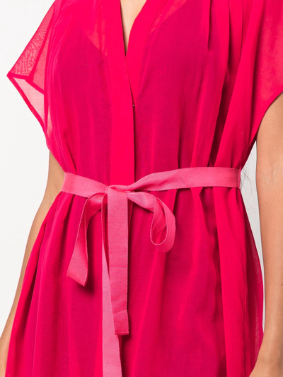 Shop Adam Lippes Tied-waist Day Dress In Pink
