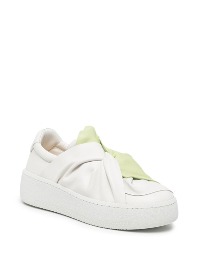 Shop Ports 1961 Knotted Two-tone Sneakers In White