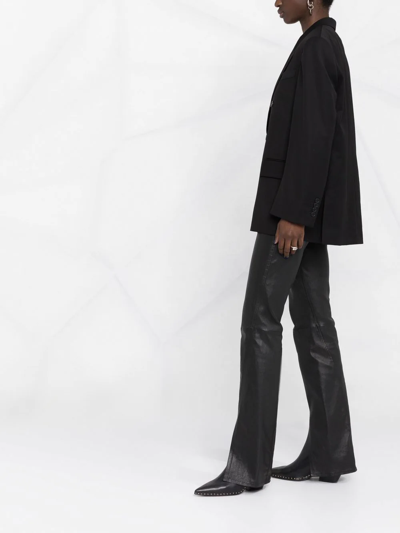 Shop Balenciaga Shrunk Db Wool Blazer In Black