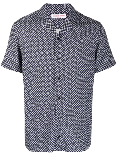 Orlebar Brown All-over Graphic-print Shirt In Blue