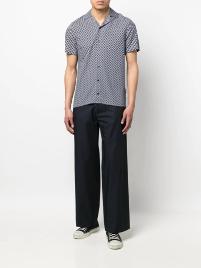 Orlebar Brown All-over Graphic-print Shirt In Blue