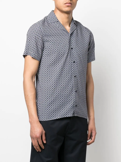 Orlebar Brown All-over Graphic-print Shirt In Blue