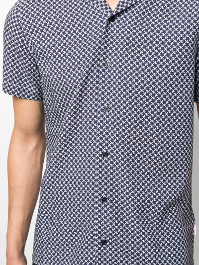 Orlebar Brown All-over Graphic-print Shirt In Blue