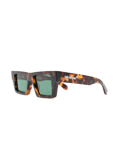 Off-white Nassau Squared Acetate Sunglasses In Brown