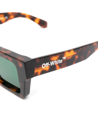 Off-white Nassau Squared Acetate Sunglasses In Brown