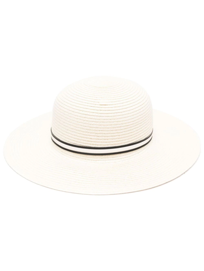 Shop Borsalino Giselle Braided Paper Hat In Neutrals