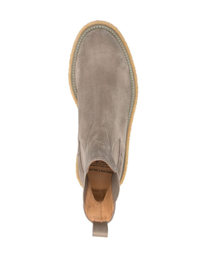 Officine Creative Elasticated-panel Suede Boots In Grey