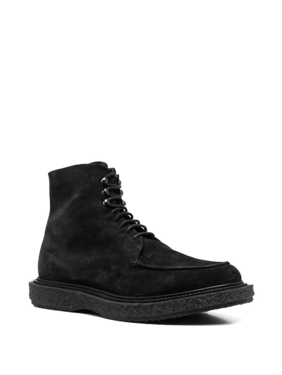 Shop Officine Creative Suede Ankle Boots In Black