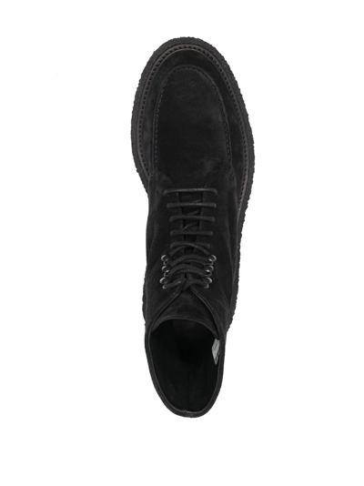 Shop Officine Creative Suede Ankle Boots In Black