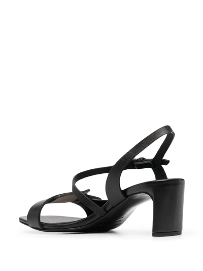 Del Carlo Square-toe Sandals In Black