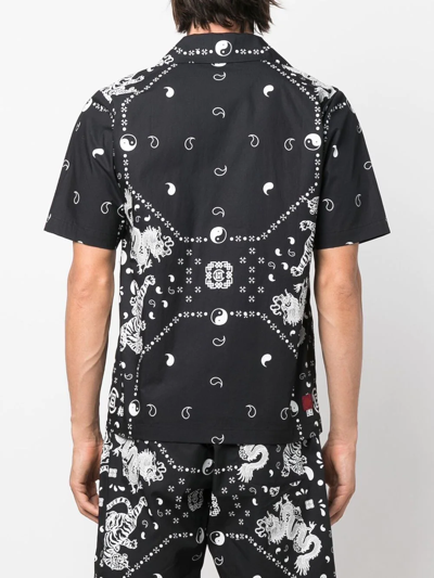 Shop Clot Graphic-print Short-sleeve Shirt In Black