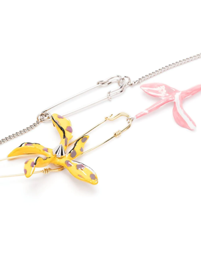 Shop Marni Petal-pendant Necklace In Rosa