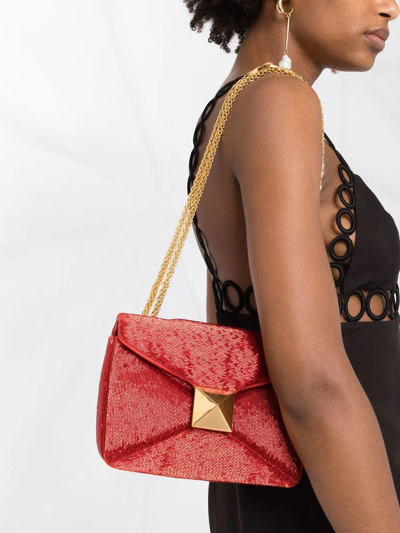 Valentino One Stud Crossbody Bag In Rot