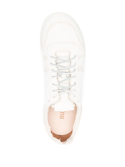 Shop Buttero Raw-cut Edge Low-top Sneakers In White