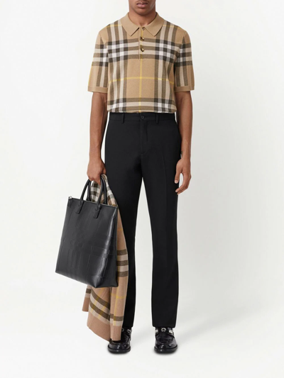 Louis Vuitton LV brown Caro pattern white Polo Shirt • Kybershop