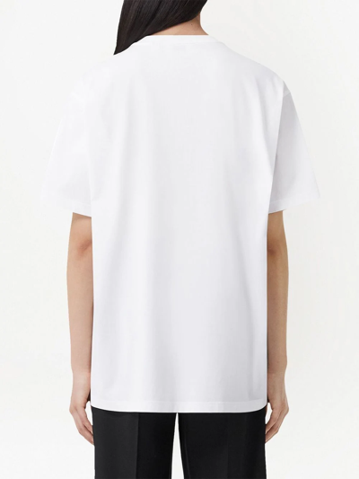 Shop Burberry Sketch-print Short-sleeve T-shirt In Weiss