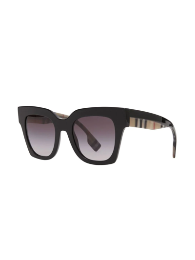 Shop Burberry Bio-acetate Square Frame Sunglasses In Black