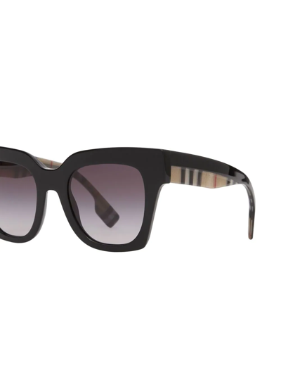 Shop Burberry Bio-acetate Square Frame Sunglasses In Black