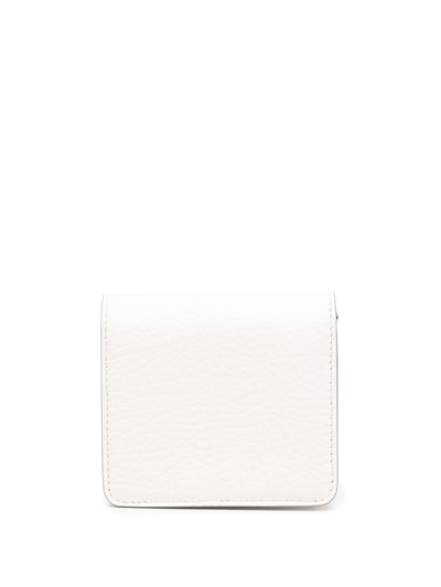 Maison Margiela Four Stitch Leather Mini Wallet-on-chain In White