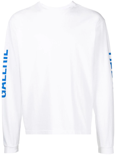 Shop Gallery Dept. Logo-print Long-sleeve T-shirt In Weiss