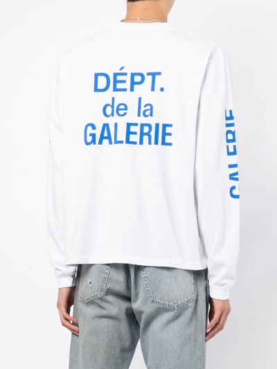 Shop Gallery Dept. Logo-print Long-sleeve T-shirt In Weiss