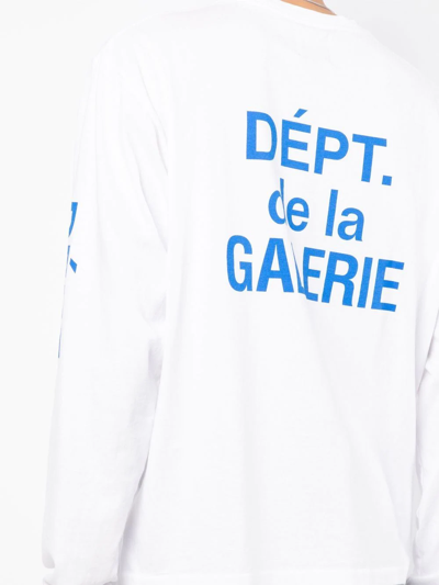 Shop Gallery Dept. Logo-print Long-sleeve T-shirt In Weiss