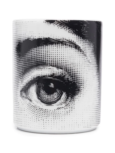 Shop Fornasetti Occhi Porcelain Cup In White