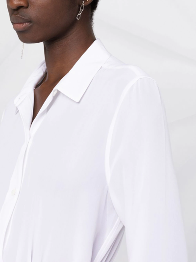 Shop Equipment Leema Long-sleeved Silk Shirt In Weiss