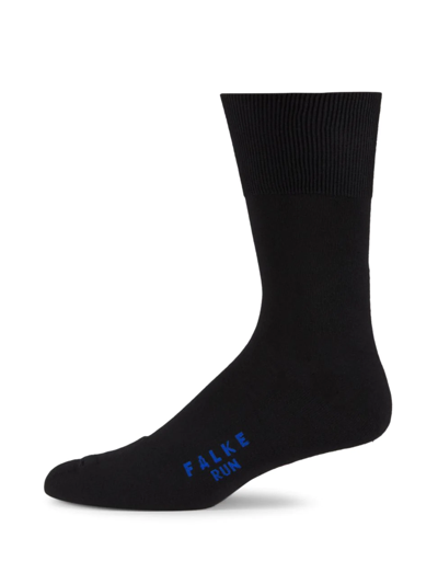 Shop Falke Men's Run Plush Sole Socks, Pack Of 3 In Black