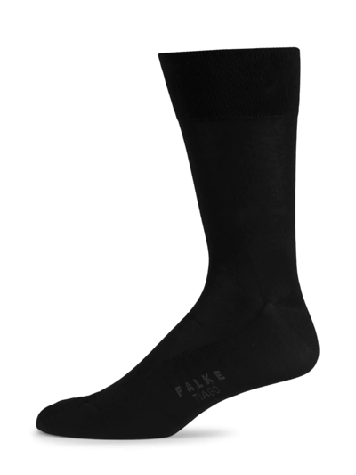 Shop Falke Men's Tiago Cotton Socks, Pack Of 3 In Black